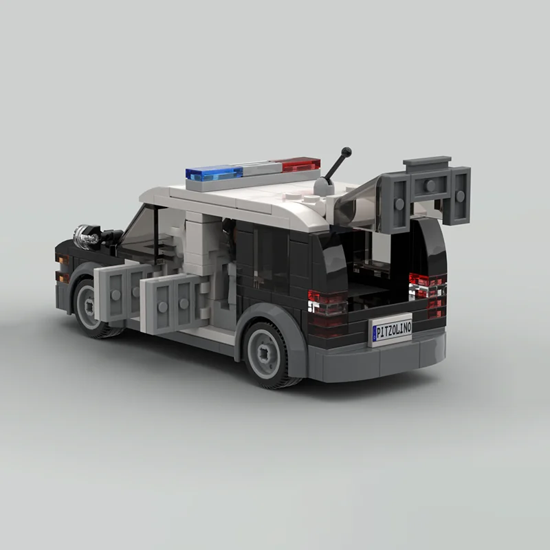 نموذج سيارات المدينة Moc اللبنات سيارة شرطة الضواحي نموذج التكنولوجيا الطوب لتقوم بها بنفسك تجميع عطلة البناء لعبة الهدايا