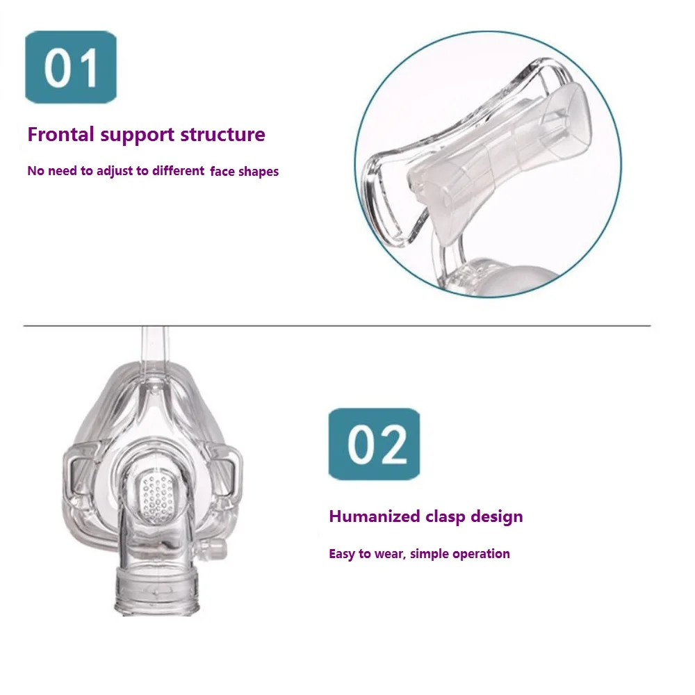 MOYEAH Nasal Masks Silicone Respirator For Cpap Machine Adjustable Headgear Strap Headband For Sleep Apnea Anti Snoring