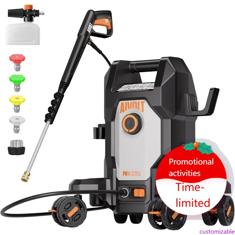 

Hot salesHigh-Pressure Power Washer with 5000 PSI Surge, 36-Foot Cable and 25-Foot Hose, 4 Nozzles, and Soap Cannon
