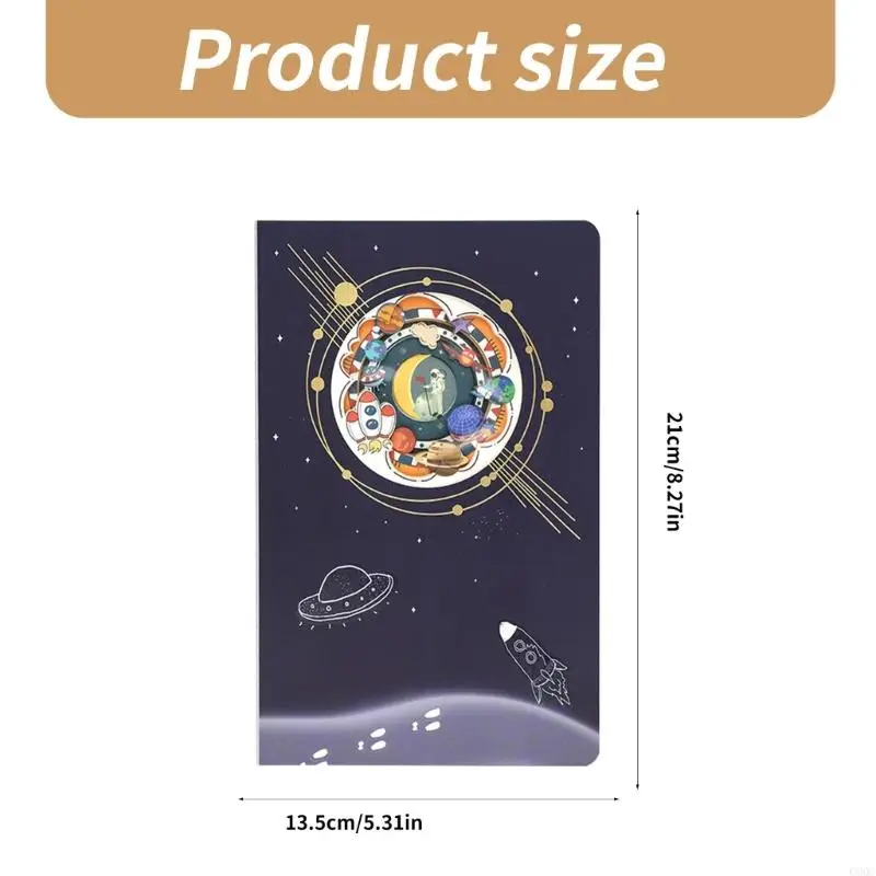C90C Novelty Notebook สำหรับศิลปินนักศึกษา, Space Wonderland Notebook วารสาร 120 หน้าด่างสำหรับการเขียนภาพร่างการวาดภาพ
