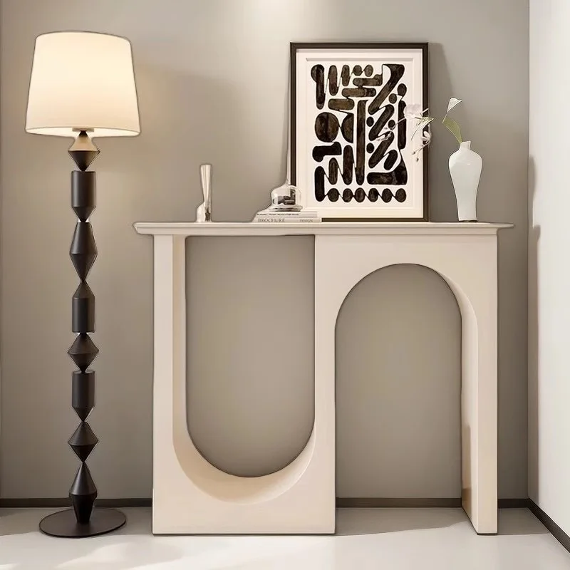 

Modern style light luxury corridor aisle entrance table stainless steel