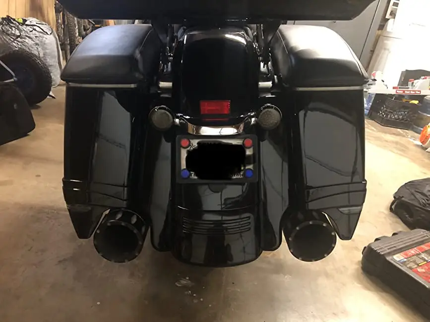 Motocykl czarny błyszczący rozciągnięty przedłużenie tylnego błotnika ABS dla Harley Touring Road King Electra Street Road Glide FLHX 2014-2022 — zdjęcie 7