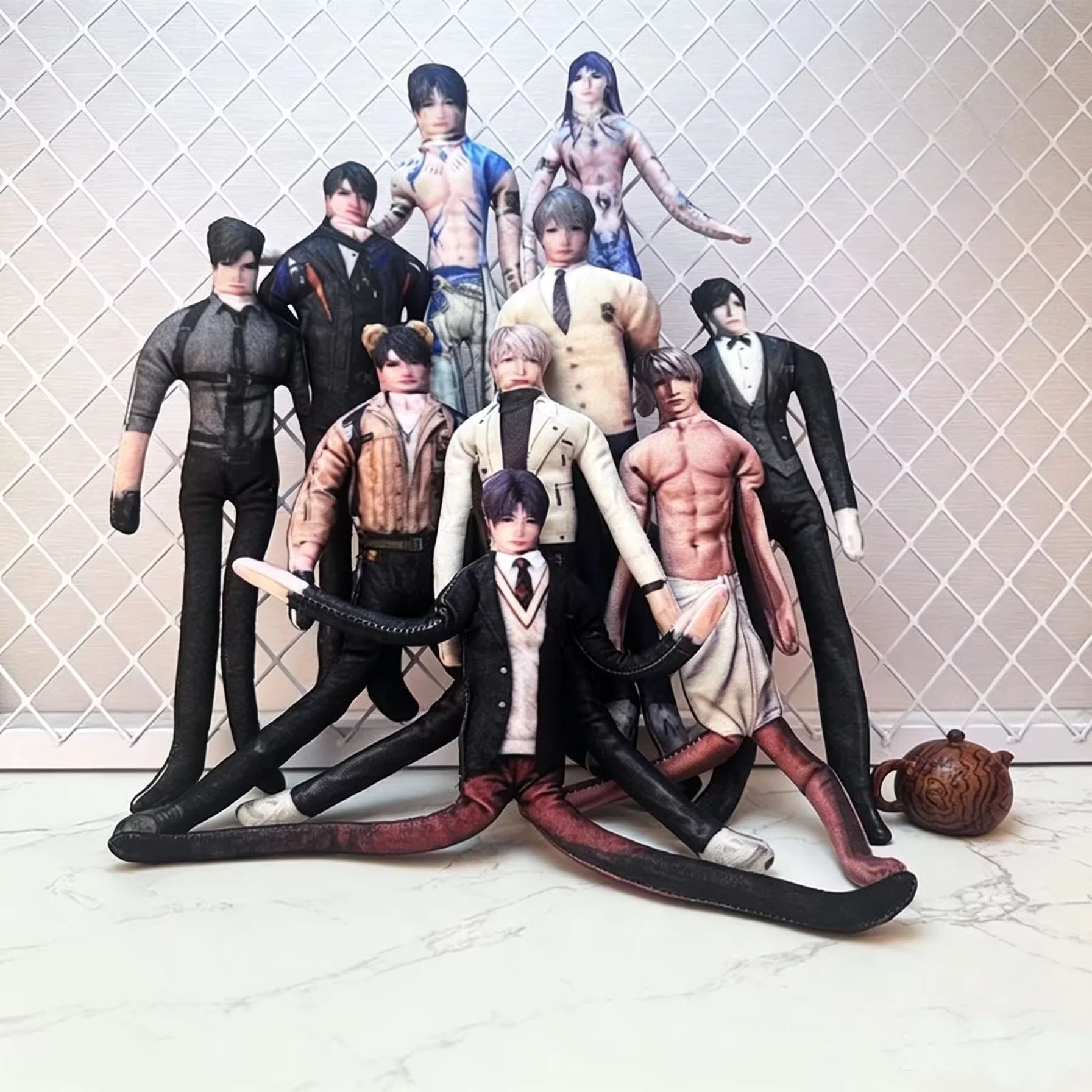 28cm Love and Deepspace Xavier Zayne Rafayel Ralayo Sylus with Wire Skeleton Doll Limbs Separated Abstract Can Twist Plush Toy