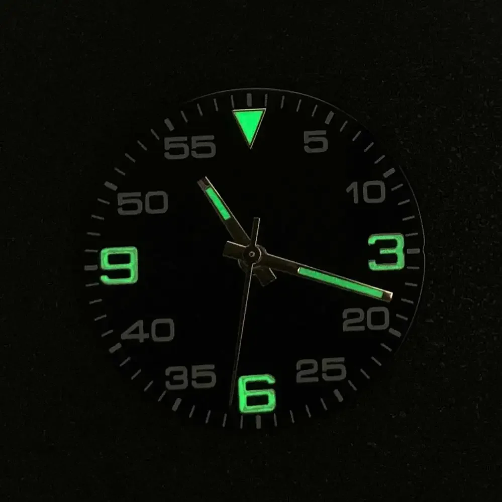 29mm Green Luminous Watch Dial Watch Hands Set Replace Watches Accessories Repair Parts Fit 8215 / 8200 and 2813 Movement