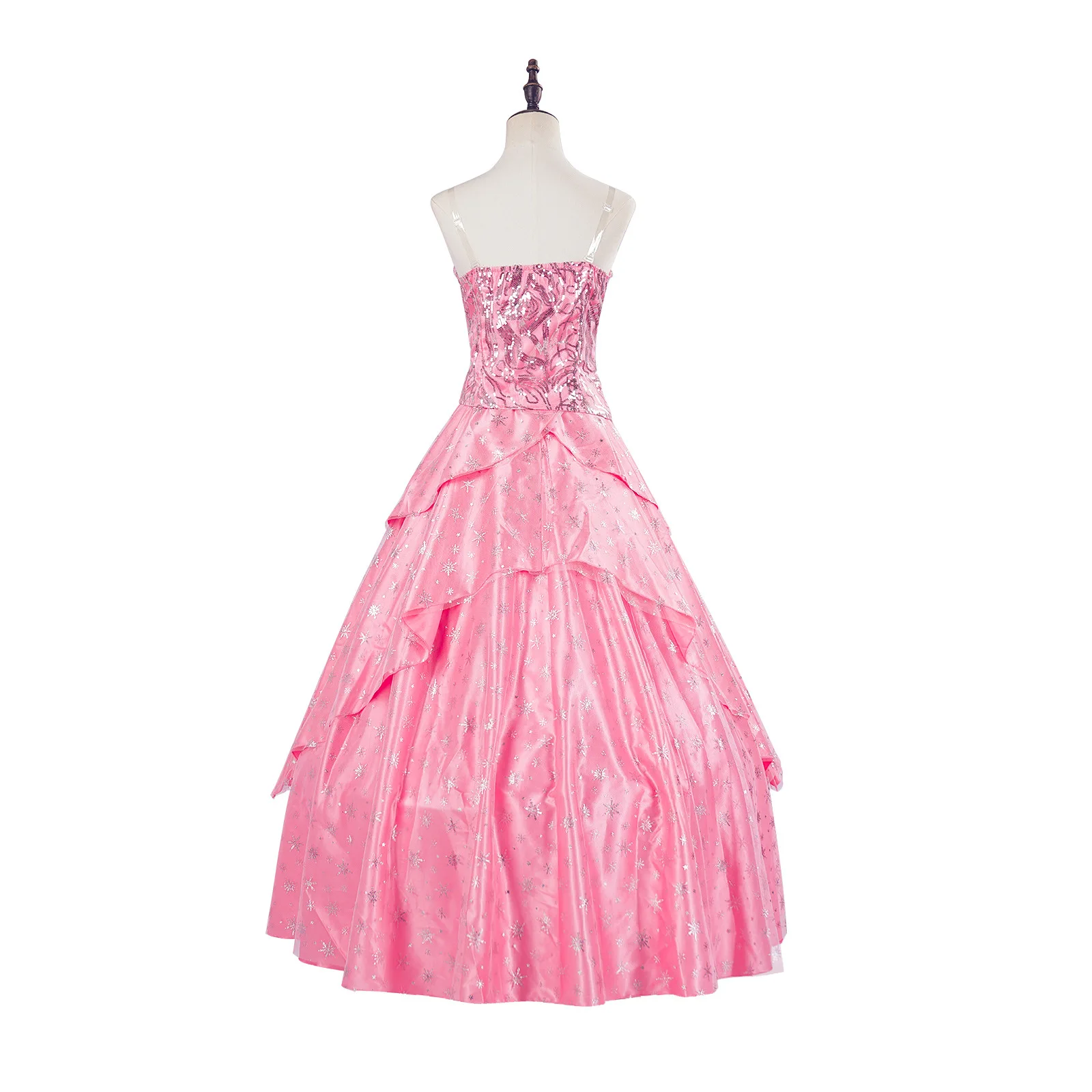 Glinda The Wicked Witch Pink Corseted Off-the-Shoulder Dress Cosplay Costume