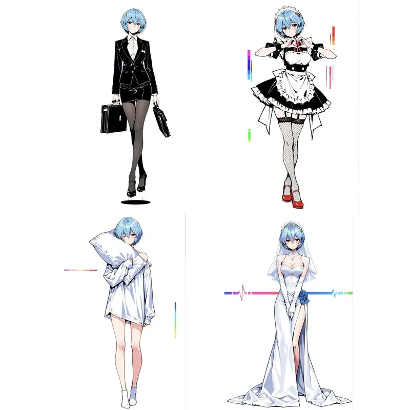 

New Ayanami Rei Acrylic Stand Figure EVA Anime Peripheral Cute Cartoon Delicate Arrangement Room Desktop Ornament Christmas Gift