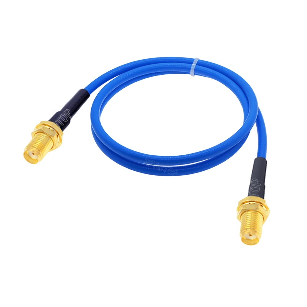 Nuova spina maschio SMA a connettore femmina SMA colore blu RG402 cavo coassiale Semi flessibile ad alta frequenza adattatore 50 Ohm 10cm-20m