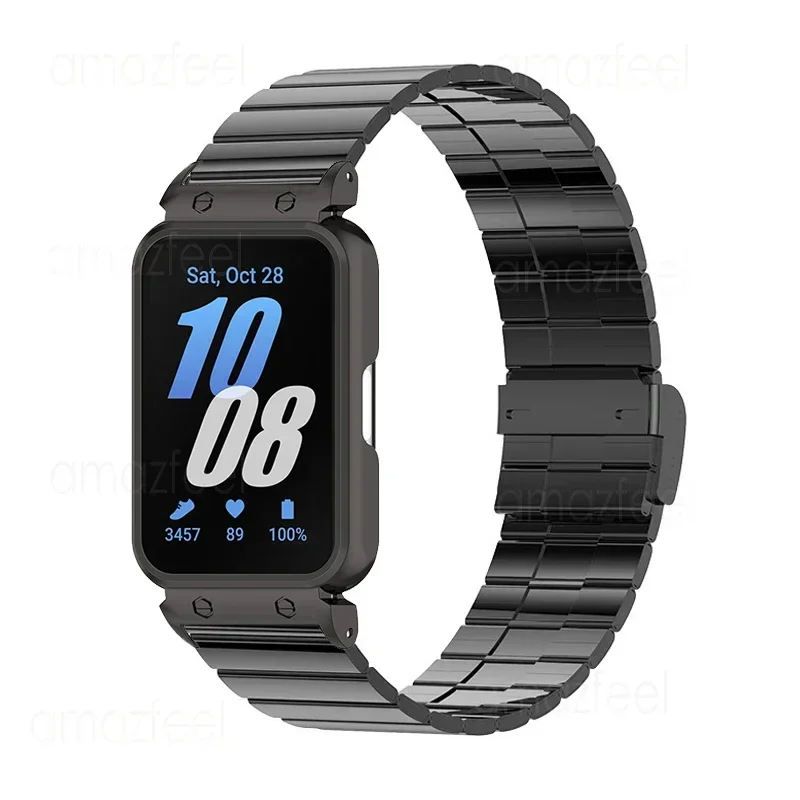 Metal Strap Case Protector For Samsung Galaxy Fit 3 Watchband For samsung galaxy fit 3 Wristband Cover For Galaxy Fit3 Bracelet