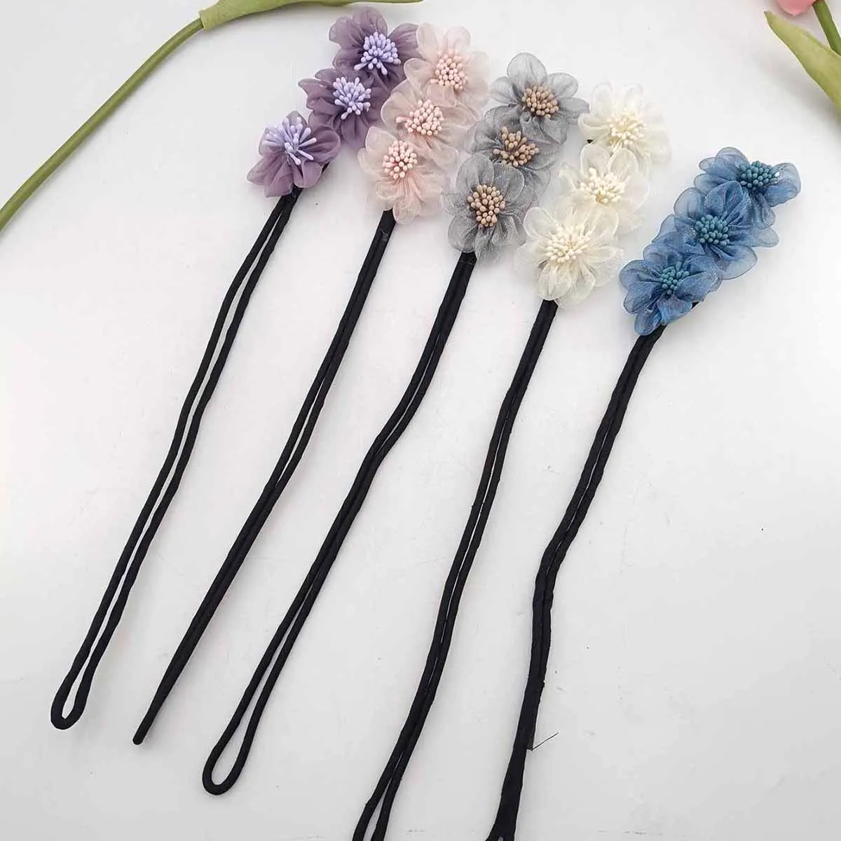 أنيقة قذيفة اللؤلؤ كسول مموج الشعر القوس المشابك مضفر الشعر قطعة أثرية خمر المرأة زهرة DIY بها بنفسك صانع الشعر أدوات Scrunchies