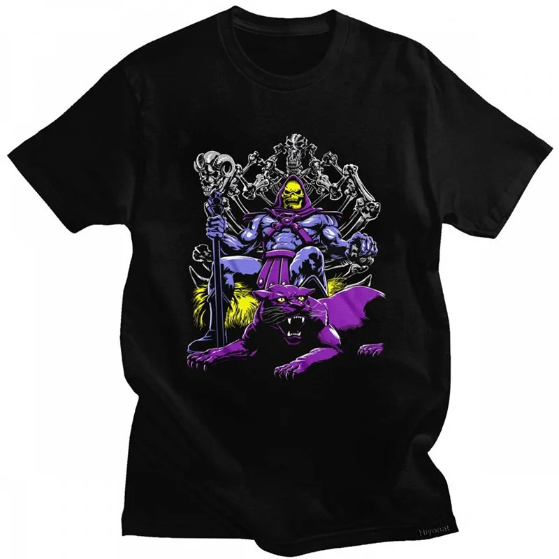 Male Skeletor T-Shirt Short Sleeves Cotton Tshirt And The Masters Of The Universe Tee Tops Streetwear Tshirt Harajuku Streetwear