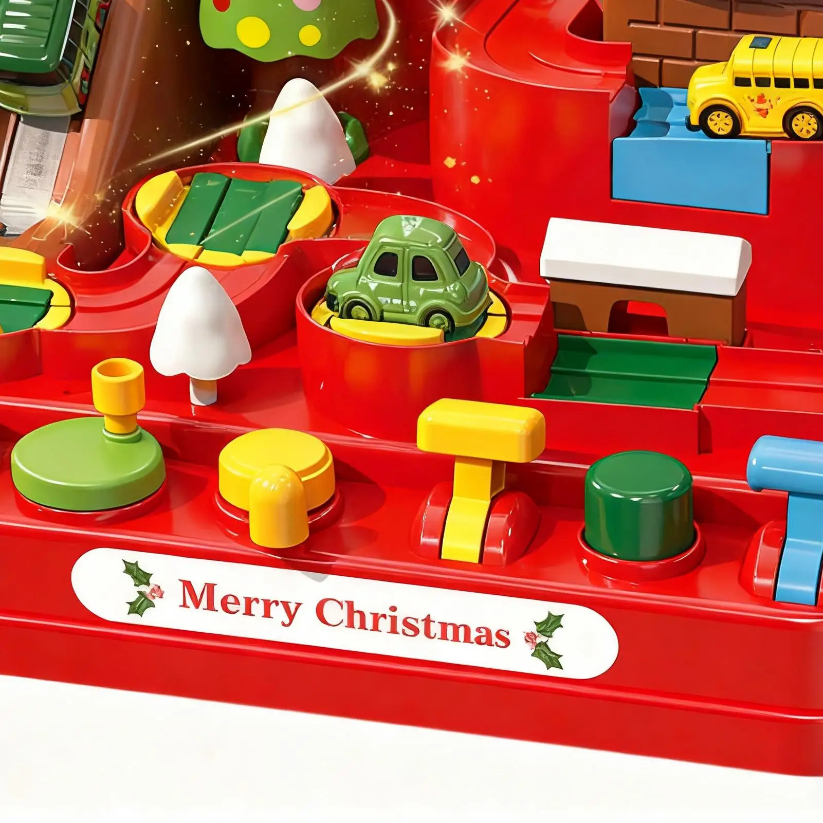 Jouet de piste de voiture de noël, jeu de course festif interactif, jouets pour enfants, voiture de Construction pour amis, garçons, filles, enfants et filles