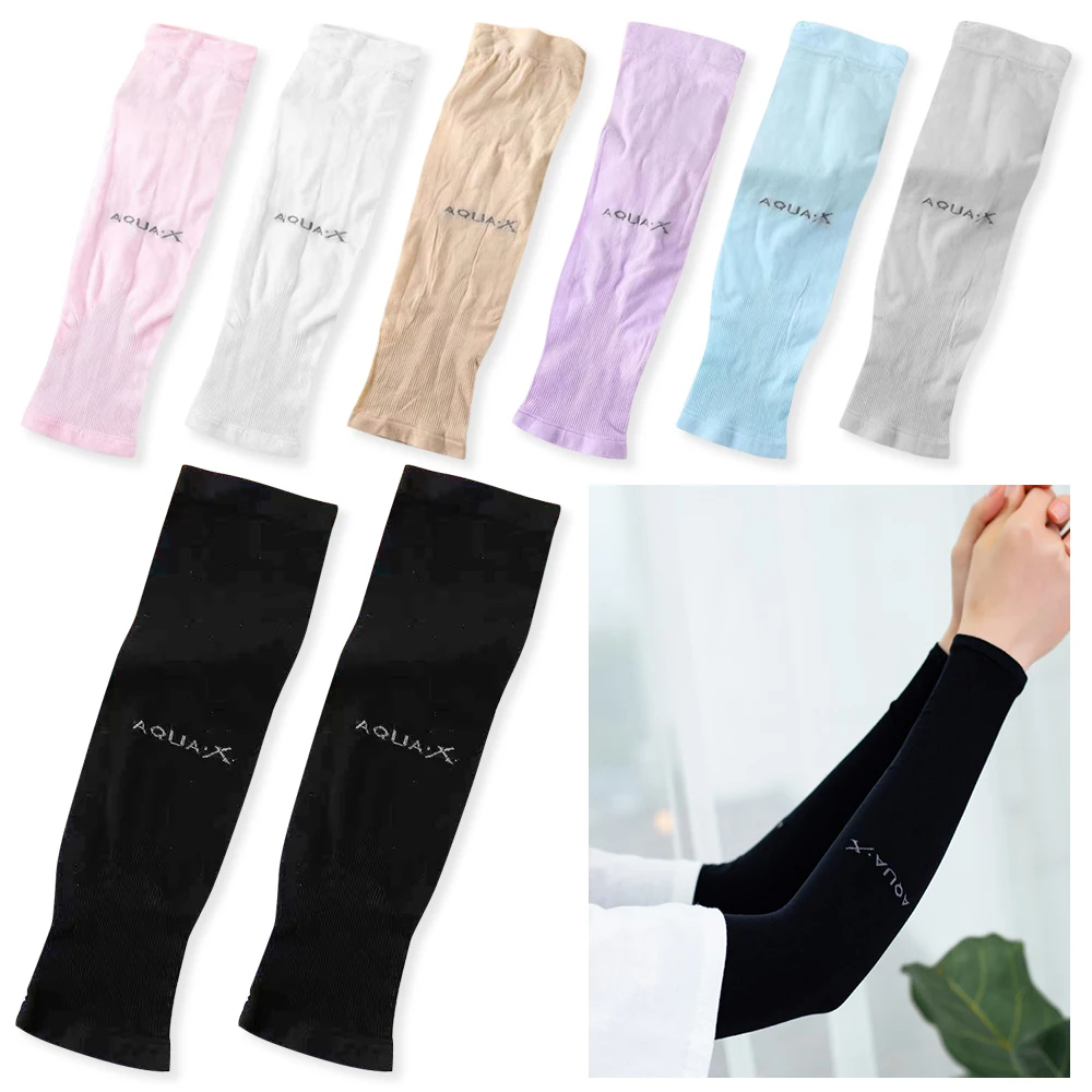 New Breathable Arm Sleeves UV Protect Ultrathin Ice Sleeve Arm Cover Loose Summer Cooling Sunscreen Sleeves Unisex