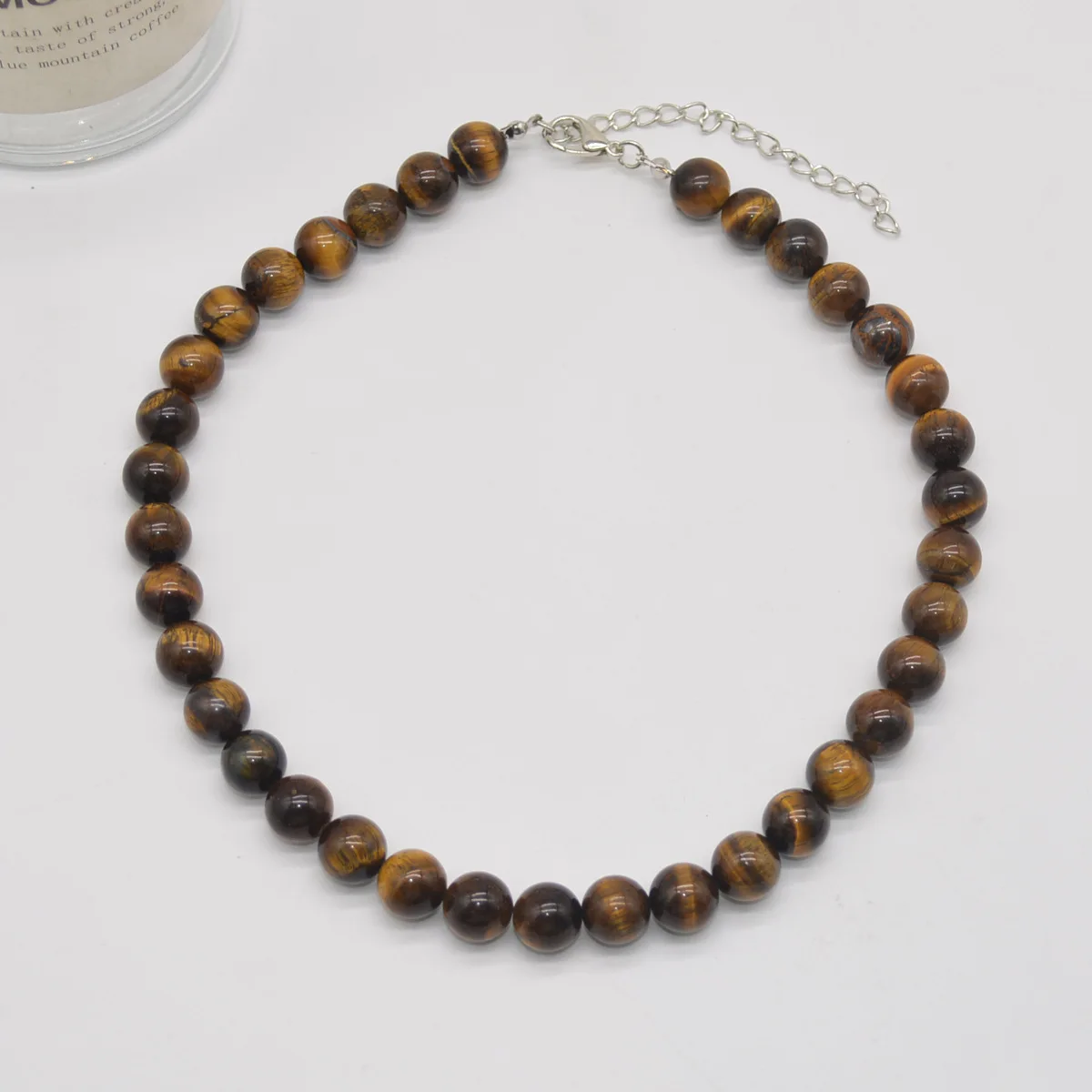 10mm Natural Tiger Eye Stone Beads Necklaces Men Fashion round Bead Necklaces for Women New Design accessories