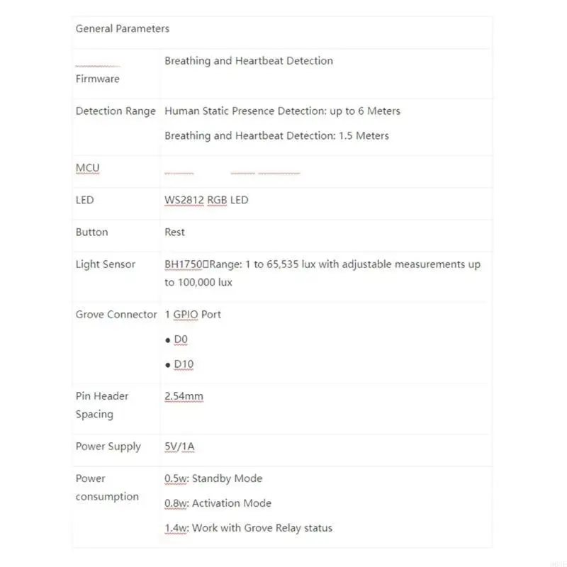 

652F Precise MR60BHA2 60GHz Sensoring Module for Human Monitoring for Security Applications