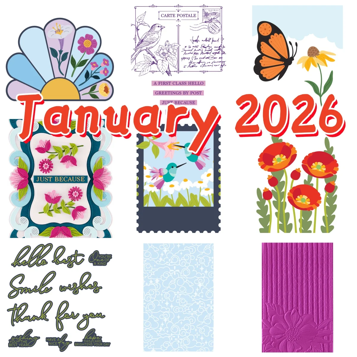 

Craft Clearance 2026 January Metal Cutting Dies Clear Stamps Stencil Hot Foil Wax Stamper For DIY Scrapbook Craft Decoration