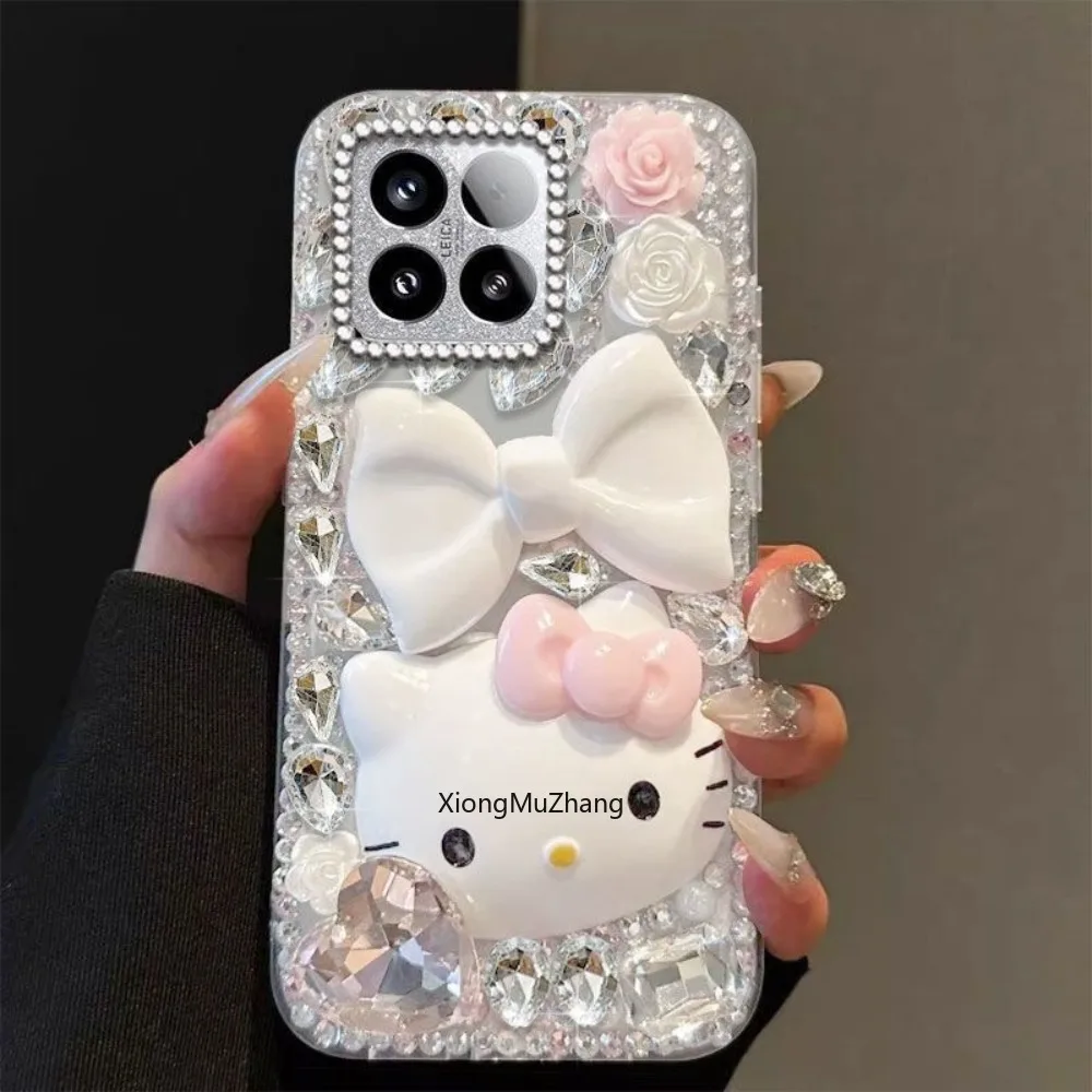 Für Xiaomi 17 Pro Max Hello Kitty Diamant-Schmetterling-Blumen-Handgelenkskette-Hülle für Xiaomi Mi17 18 Pro 16 15 14 13 12 11 Rückseiten-Cover – Detail 3