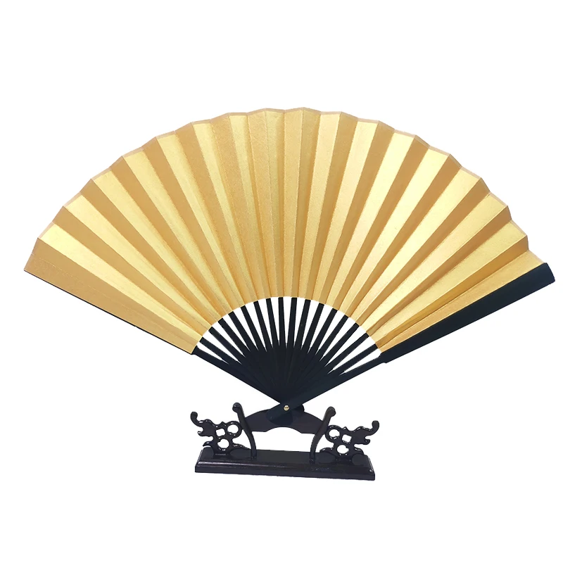 

Golden Paint Xuan Paper Fan Cultural Creative Blank DIY Double-Sided Folding Fan Chinese Style Calligraphy Painting Hand Fan