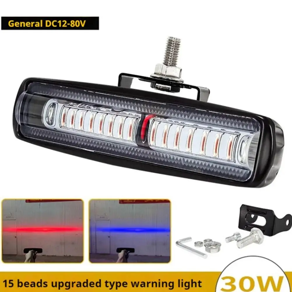 Forklift LED Warning Light 30W 15LEDs Red/Blue Curved Lens Safety Zone Light Waterproof For Industrial Warehouse Vehicle E1W3