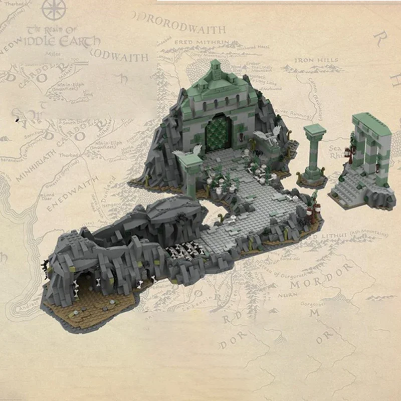 

Movie Lorded Of Rings Paths Of The Dead Moc Scense Building Blocks Architecture Technology Bricks DIY Assembly Toys Xmas Gifts