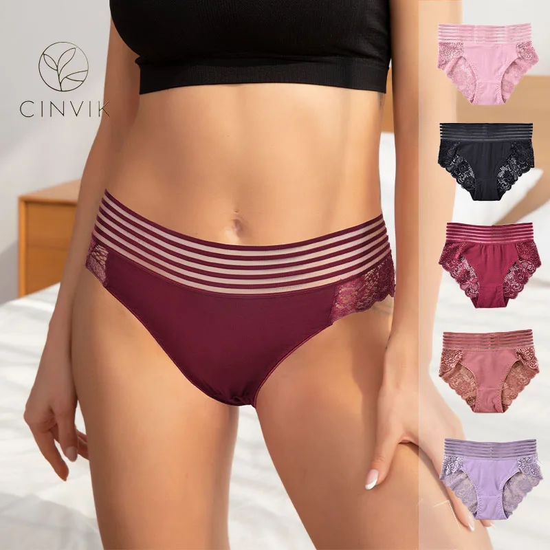 

3pcs Lace Sexy Women's Triangle Underwear Hollowed Out Mesh Fabric Breathable Women's Panties Three-dimensional Hip Wrap Lingeri