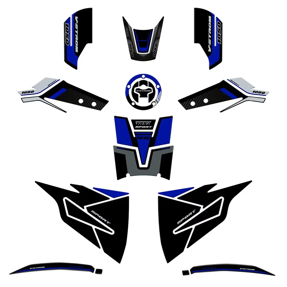 

For Suzuki V-Strom 1050 SE 2024 Motorcycle 3D Gel Epoxy Resin Protective Sticker Tank Pad Stickers Decals Kit