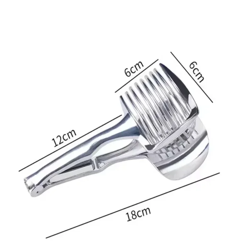 Stainless Steel Kitchen Handheld Orange Lemon Slicer Tomato Cutting Clip Fruit Slicer Onion Slicer KitchenItem Cutter Accessorie image 2