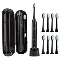 Electric Sonic Toothbrush Rechargeable Tooth 8 Brushes IPX7 Waterproof Adult Electronic Toothbrush with Travel Case