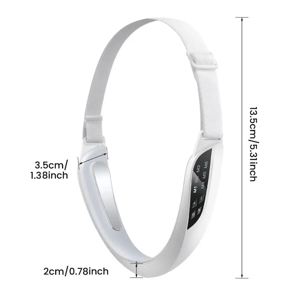 Electric EMS Face Slimming Device Micro-current Double Chin Removal Firming Facial Massager 6 Modes 8 Levels Skin Care