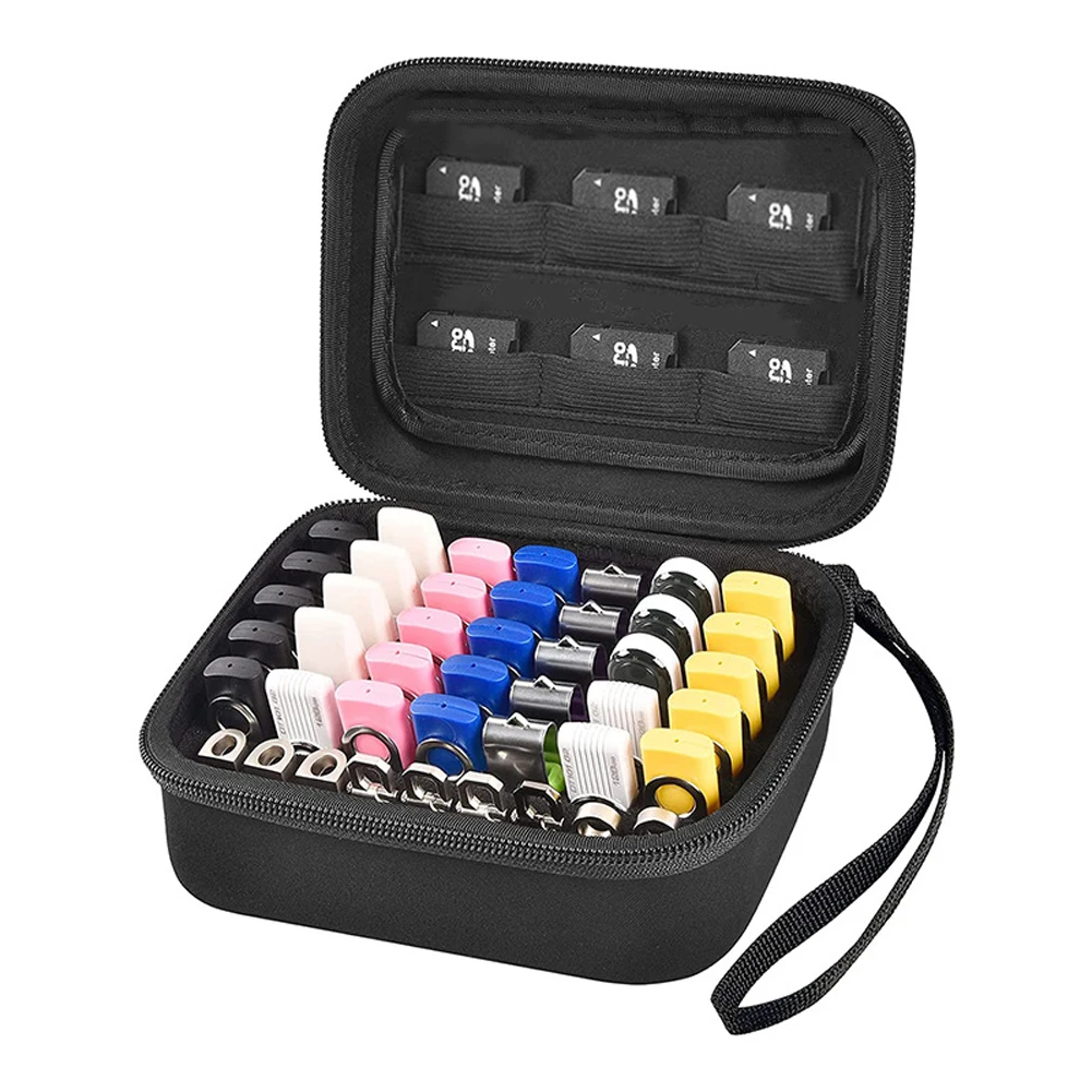 SD SDXC SDHC Memory Card Storage Bag USB Flash Drive Case Portable Organizer Box Holder Dustproof Shockproof Carrying Case Bags