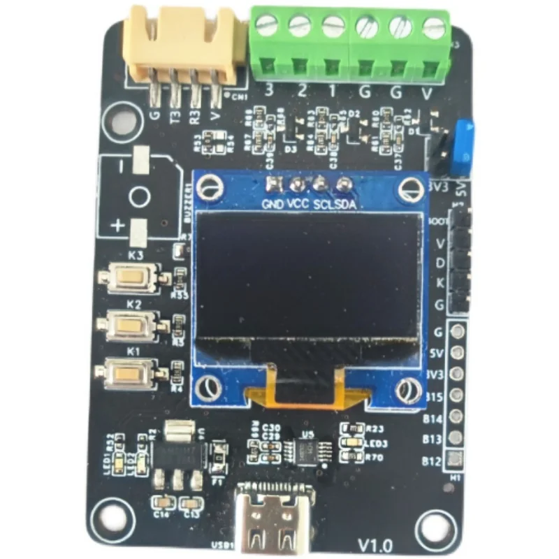 

Analog Acquisition OLED Display Module Linear Hall Debugging Three Channel Voltage Acquisition Serial Port Output