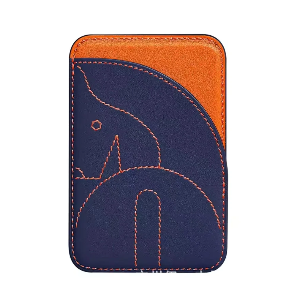 H-Modell Geeignet für iPhone 17/16/15 MagSafe Magnetischer Handyrückseiten-Aufkleber Unsichtbare Magnetische Kartentasche Leder-Kartenhalter Magneti