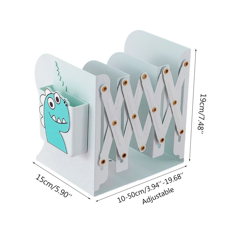 غلاف معدني شبكي قابل للتعديل مع حامل قلم ديناصور لمكتب المعلم الطلابي