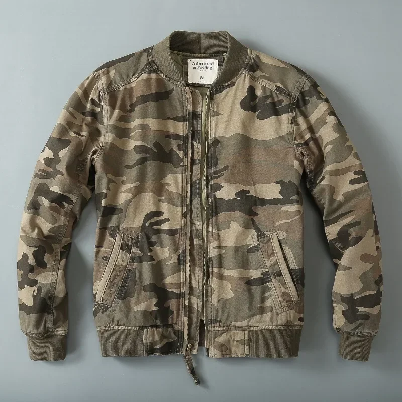 

Осенне-зимние куртки, американское камуфляжное рабочее пальто, мужская повседневная верхняя одежда, куртка с воротником-стойкой на молнии, мужская одежда