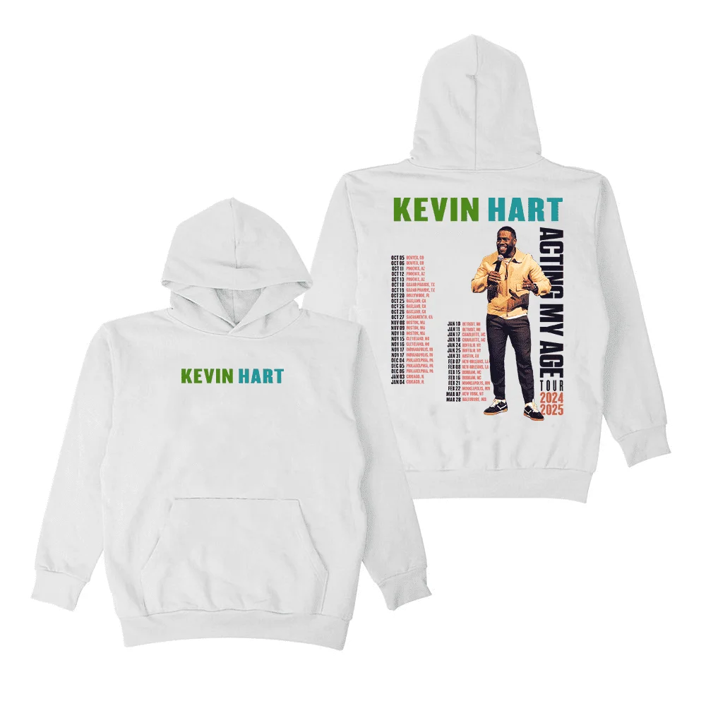 Kevin Hart Merch Hoodies Acting My Age Tour Hooded Sweatshirt Long Sleeve Women Men Pullover