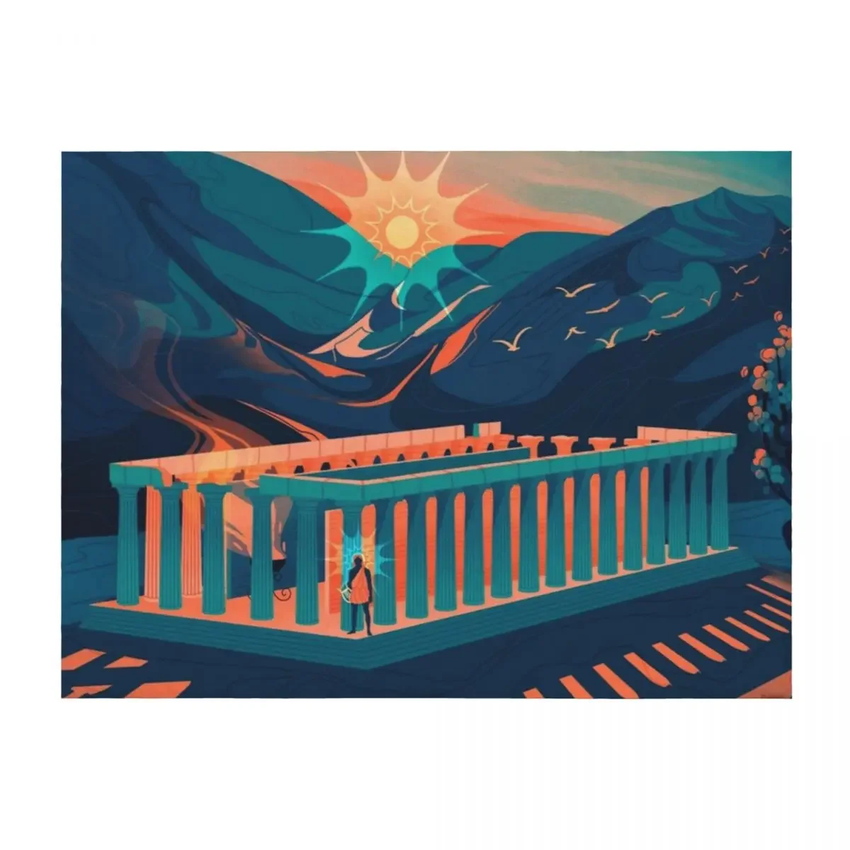 

Temple of Apollo at Bassae Throw Blanket Thin sofa bed Giant Sofa Luxury St Blankets
