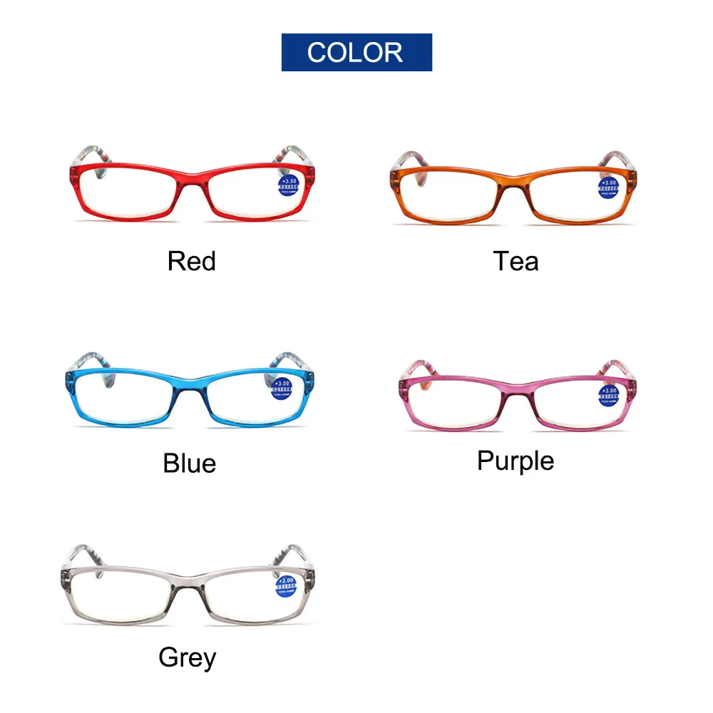 5 Pcs Anti Blue Light Reading Glasses a Lot for Women Fashion Small Frame Spring Hinge High Quality Presbyopic Eyeglasses Unisex