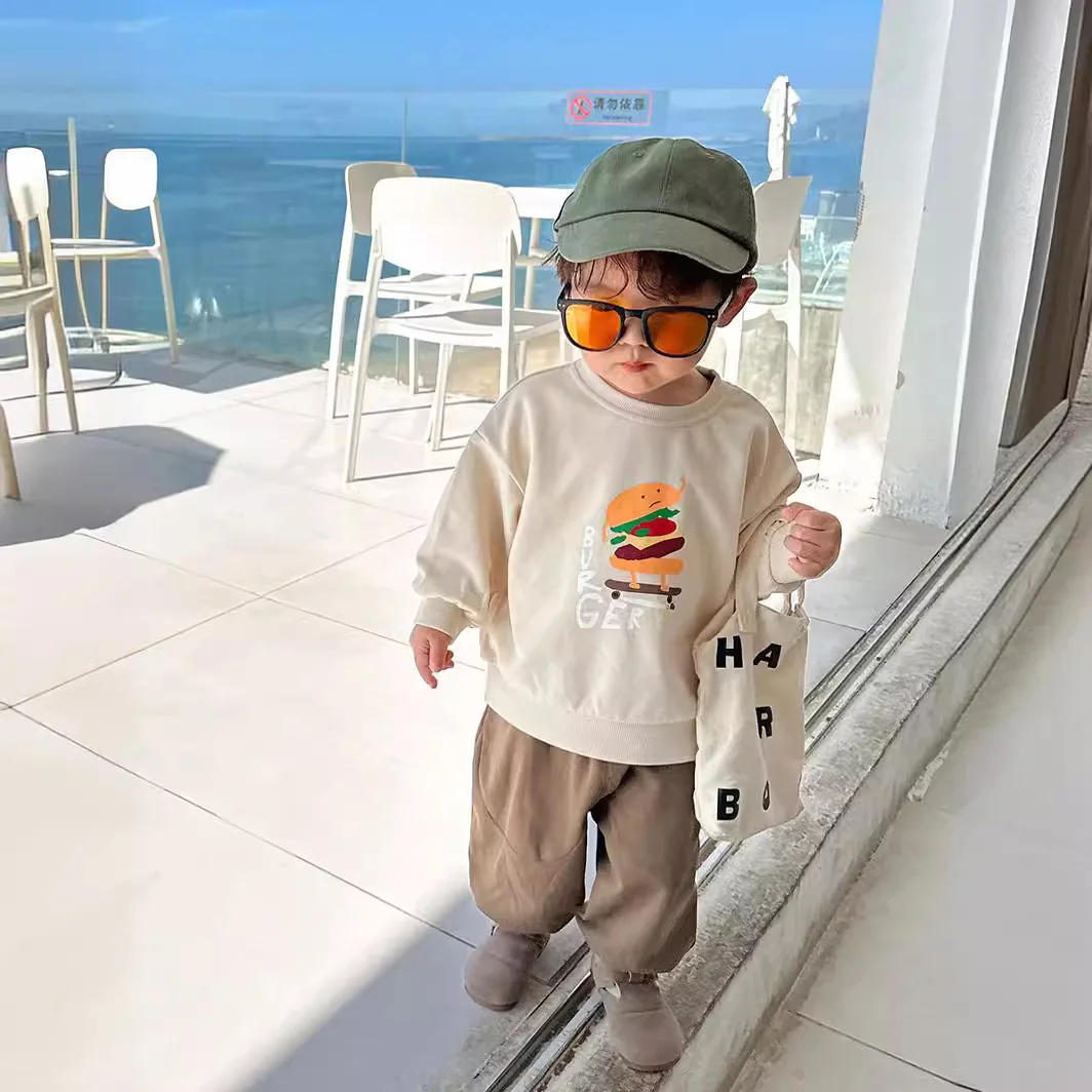 

Boys Hoodies Sweatshirts Cotton Tops Outwear 2024 Cute Spring Autumn Kids High Quality Children's Clothing
