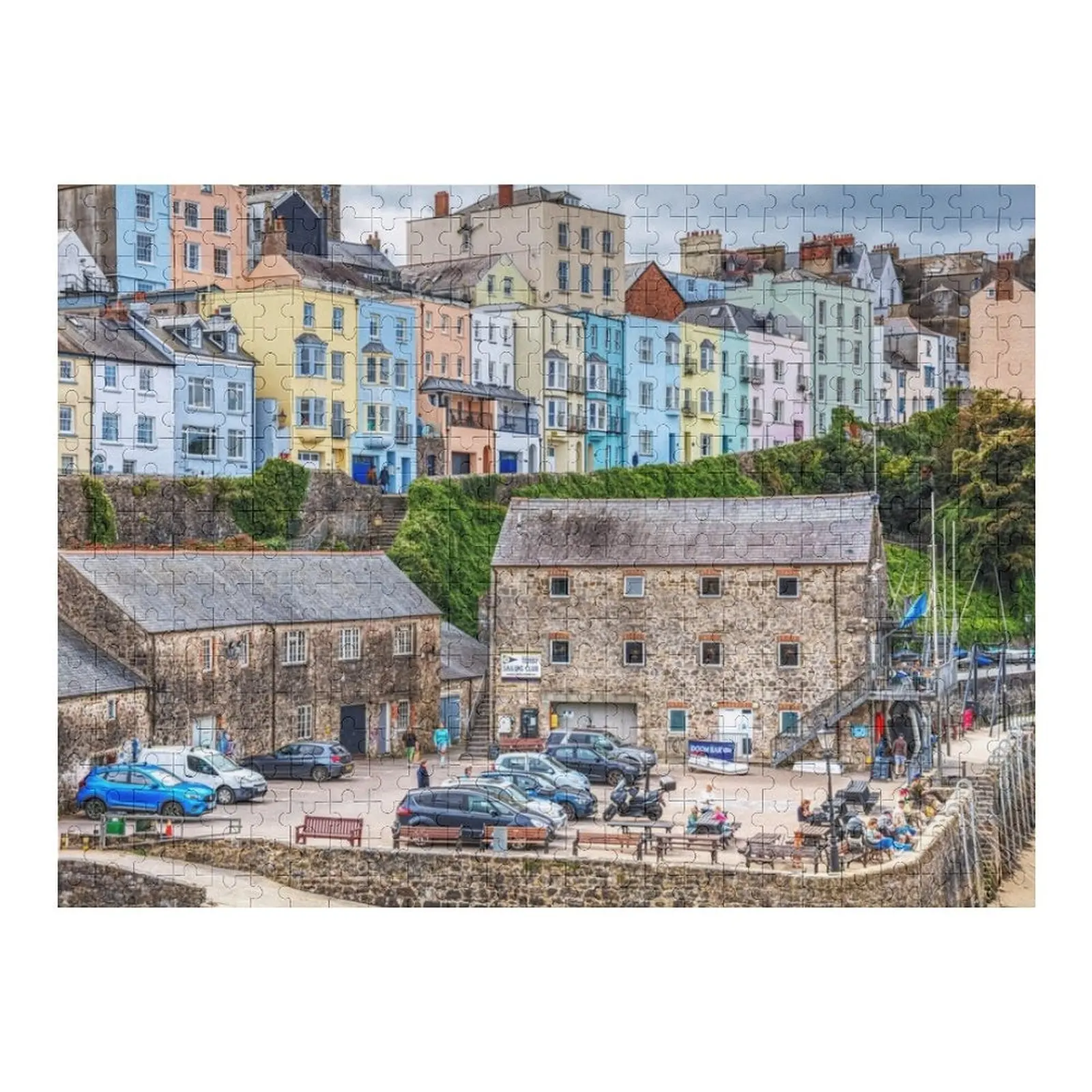 

Tenby Harbour Quay, Pembrokeshire, Wales Jigsaw Puzzle Custom Photo Wooden Name Personalized Gifts Puzzle