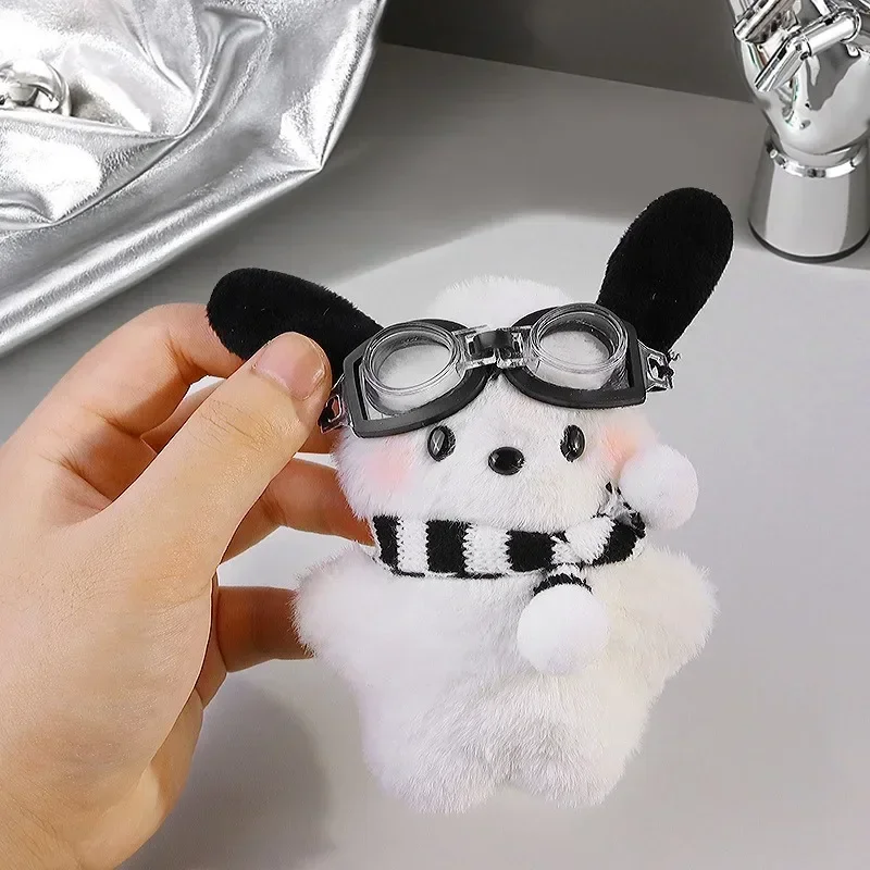 Kawaii Sanrio Pilot Pochacco Portachiavi in peluche Borsa stile Instagram appesa bambola di peluche zainetto ciondolo cucciolo regalo per bambini