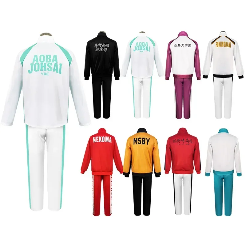 Anime Haikyuu Shiratorizawa Karasuno Aoba Johsai Nekoma Inarizaki High School Uniform Volleyball Team Sportswear Cosplay Costume