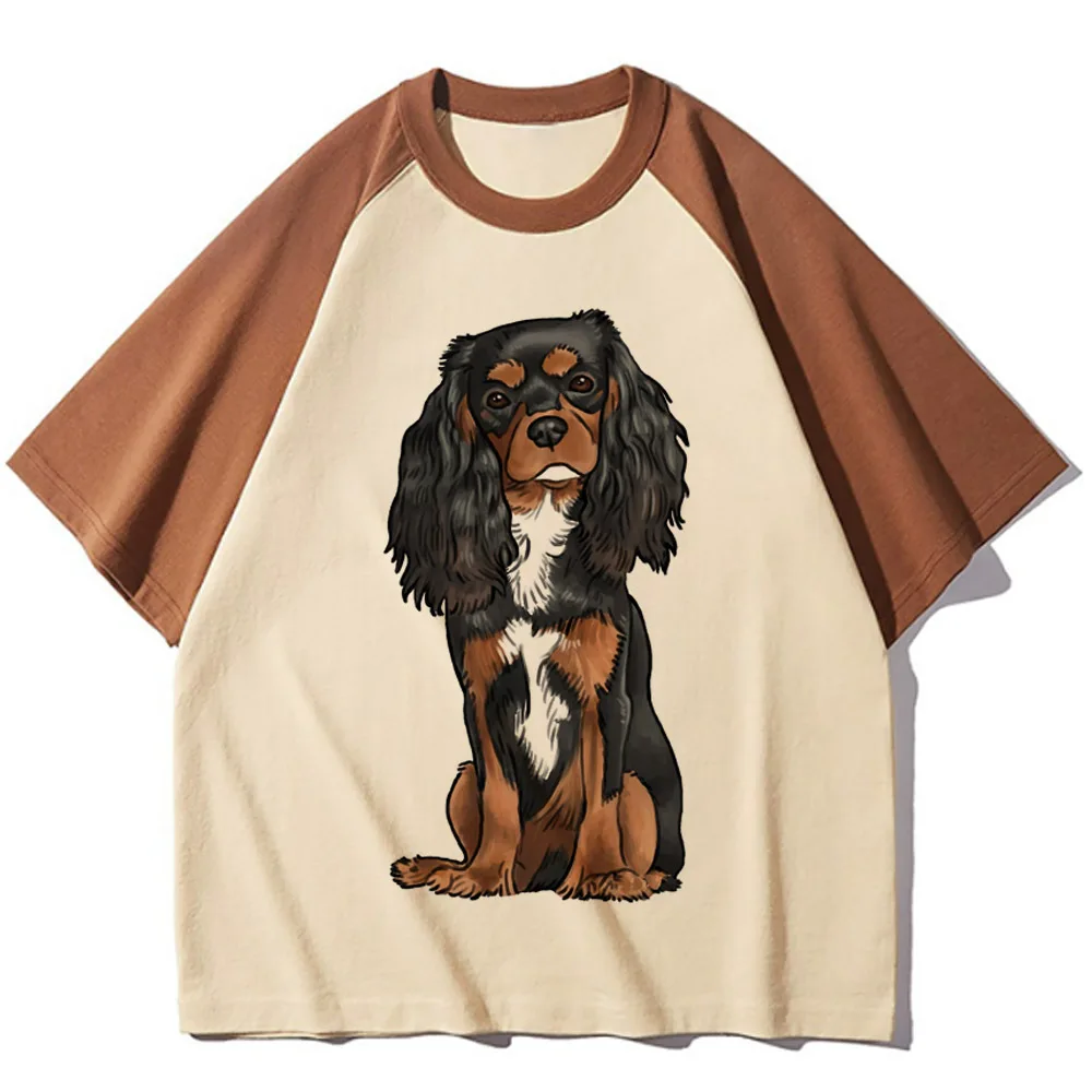 Cavalier King Charles Spaniel Dog t shirt women casual wear stretchy Tee girl anime 2000s clothes