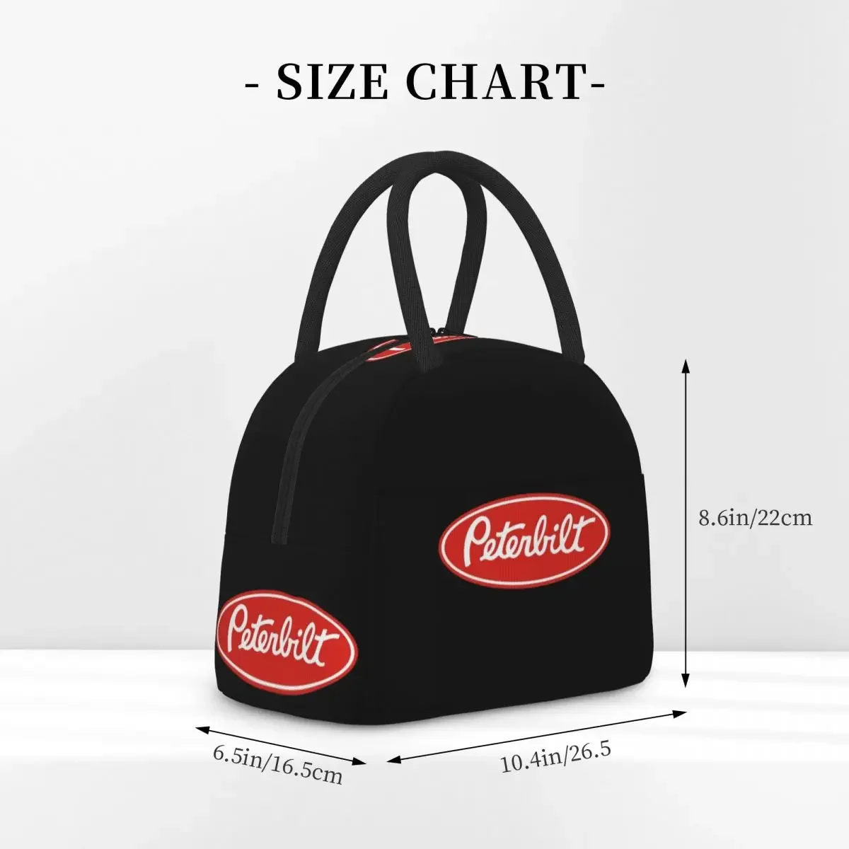 Peterbilt Truck Racing Logo Insulated Lunch Bag for Women Office Cooler Thermal Food Box Tote Leakproof Lunch Boxes Container