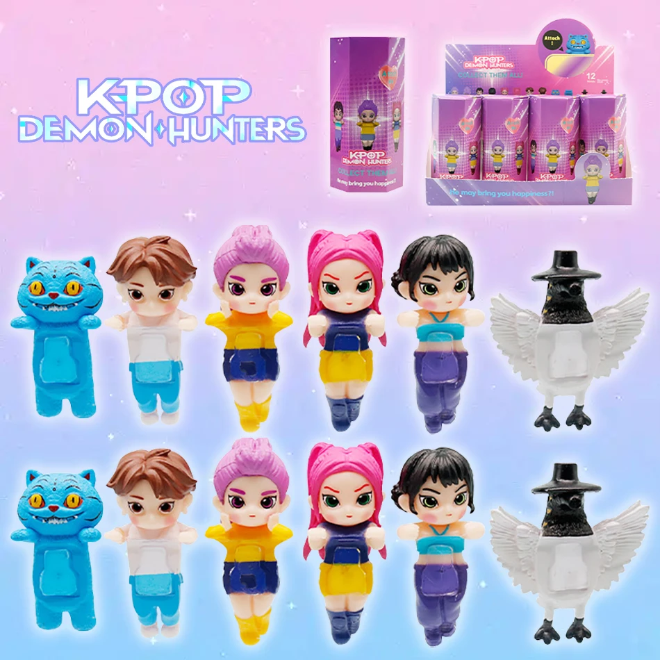애니메이션 K팝 데몬 헌트 시리즈 피규어 타이거 피규어 박스 장난감 책상 장식품 할로윈/크리스마스 어린이 선물