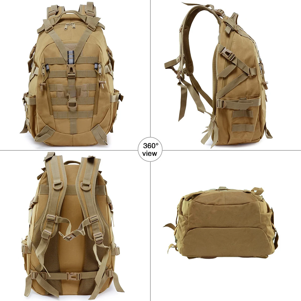 25L/15L Tactical Backpack Outdoor Survival Multi-functional Bags Camping Hunting Hiking Pack Reflective Waterproof Sports Bag