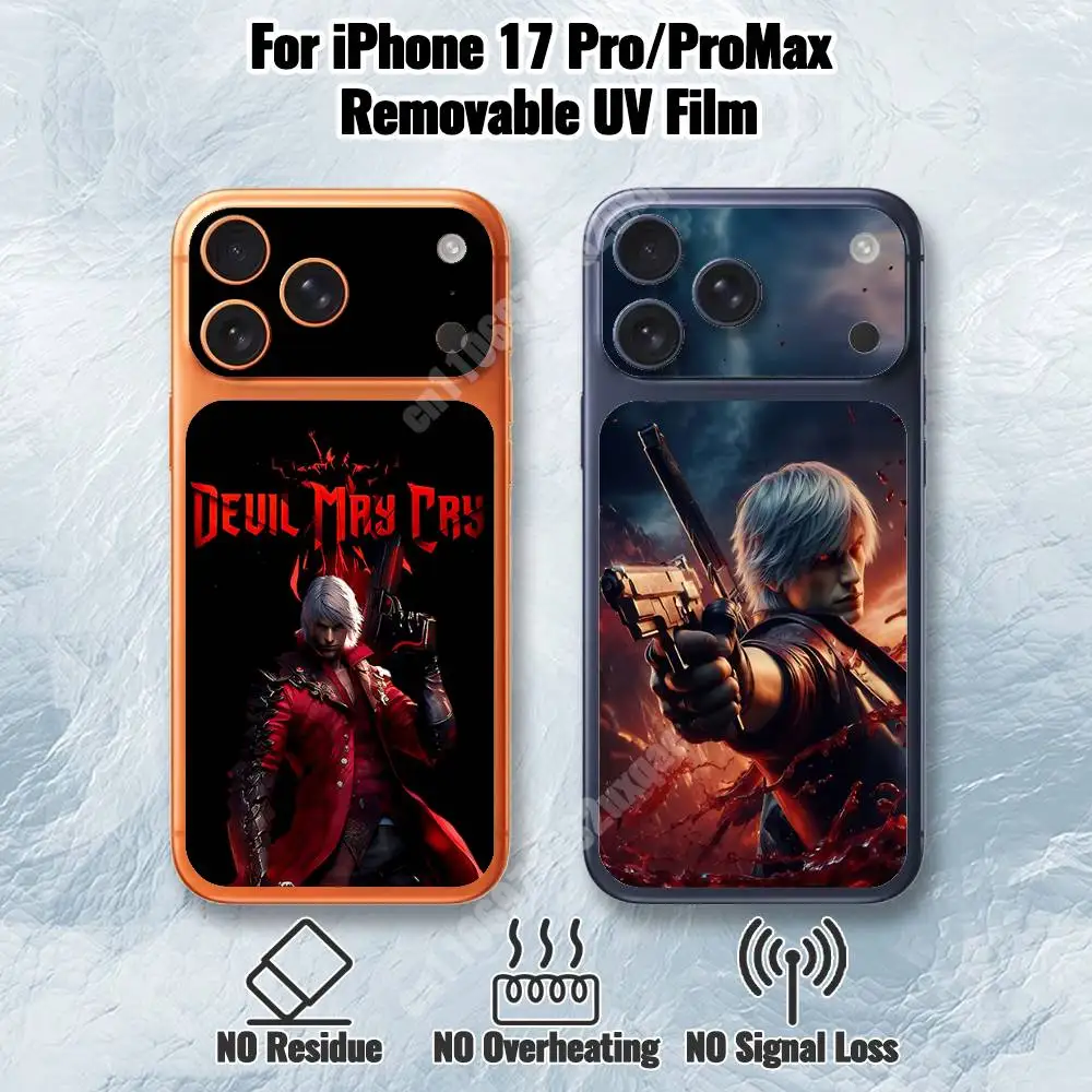

Game D-Devil M-May C-Cry Dante Removable UV Film for iPhone 17 Pro 17 ProMax HD Back Sticker