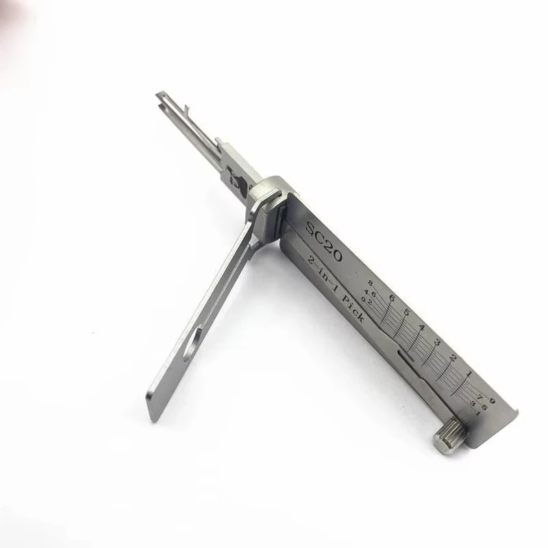 Original Lishi SC20 2-in-1 Schlosserwerkzeug Schlossöffner & Decoder für Haustür und Zivilschlösser – Detail 1