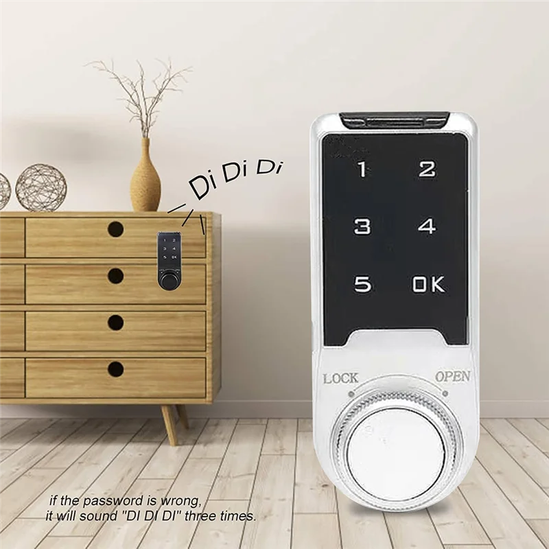 1 Set Blocco tastiera Tastiera elettronica Catenaccio monocilindrico Combinazione digitale Doppia sicurezza