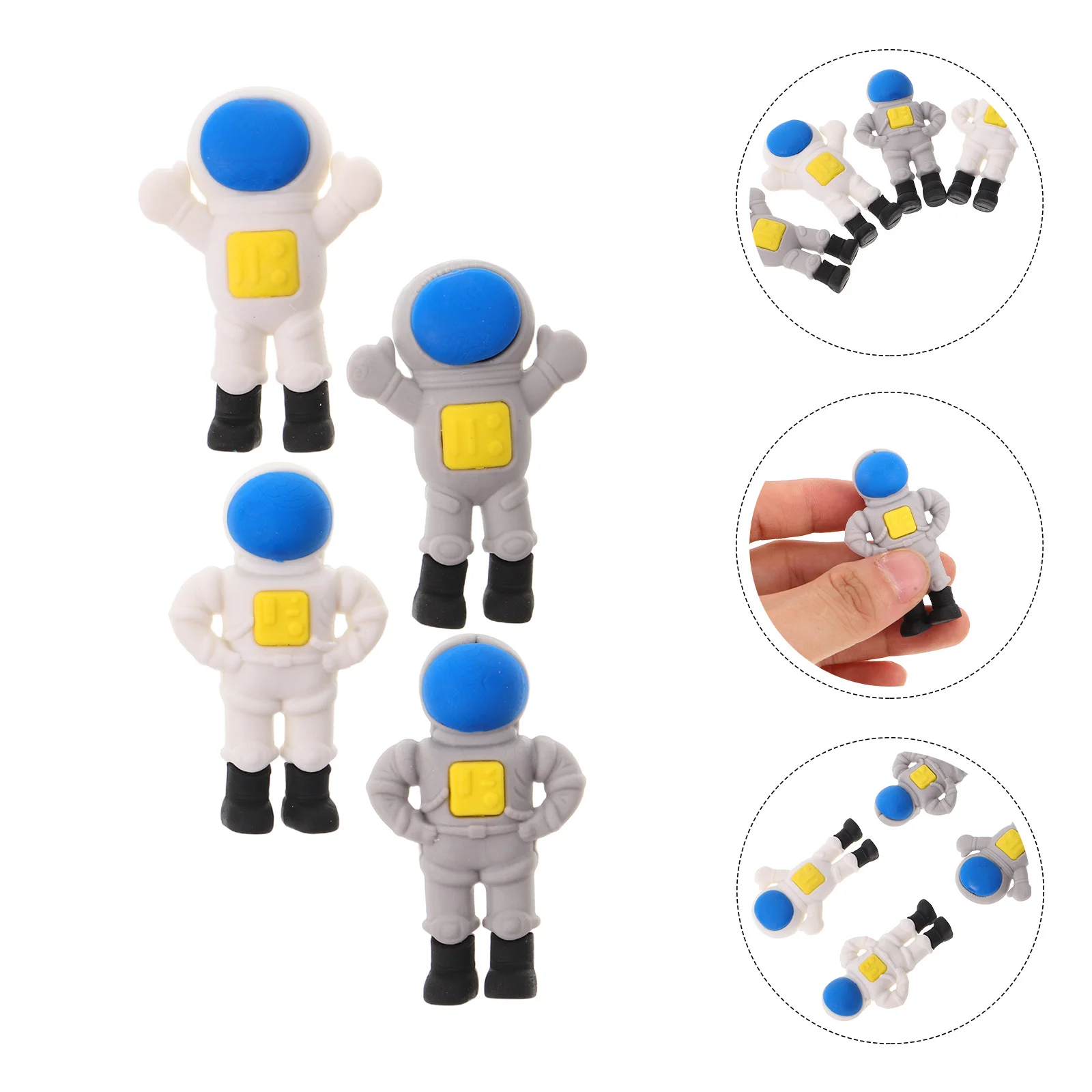 

48Pcs Astronaut Erasers Cute Outer Space Desks Pets Mini Pencil Erasers Classroom Prizes Party Favors Student Rewards School