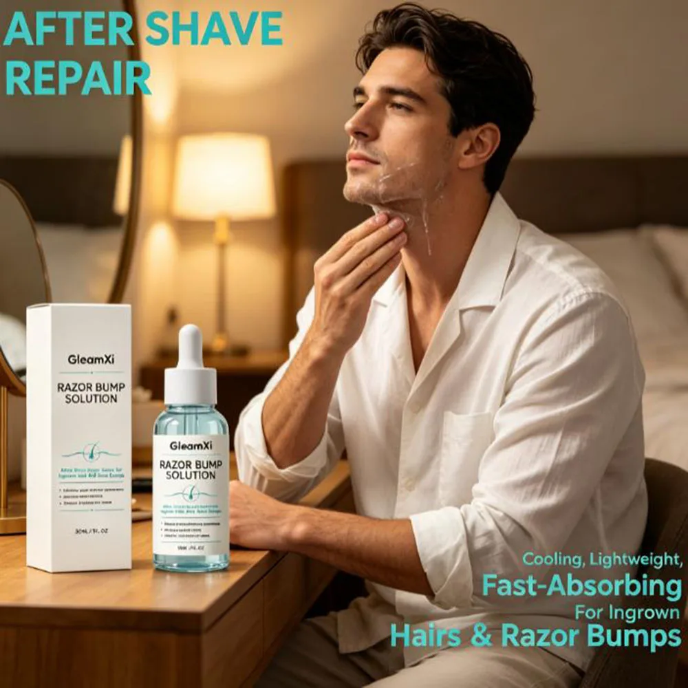 After Shave Repair Serum for Men, Soothe Redness & Bumps, Improve Uneven Skin Tone, Post Shave Hydrating Serum 30ML