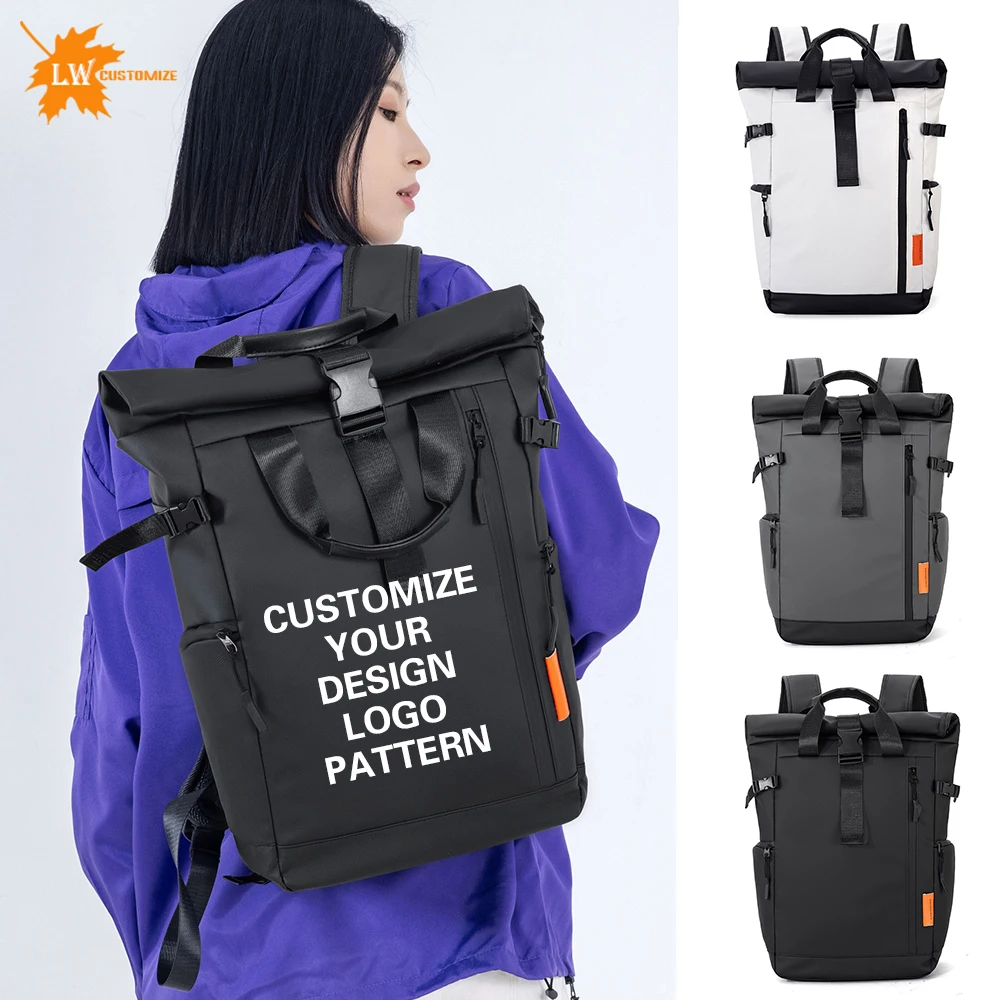 Women's Backpack With Logo Waterproof Computer Backpack Customized Printing Pattern Travel Bag Wholesale